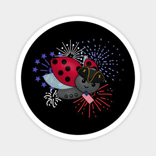 July 4th Minuteman Ladybug Magnet